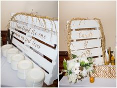 the table is set up for a wedding reception