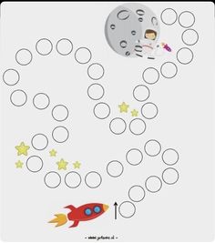 a space themed worksheet with an image of a rocket and stars