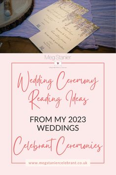 a wedding ceremony with the text from my 2012 celebrant cremenes