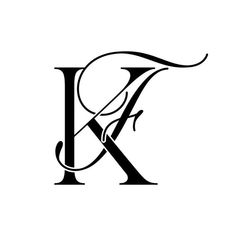 the letter k is shown in black and white