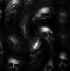 black and white photograph of people with their faces obscured by the dark shadows on the wall