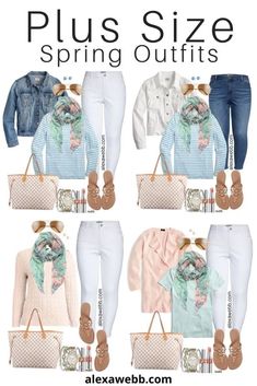 Plus Size Early Spring Outfit Ideas - Alexa Webb Plussize Outfit Ideas Spring, Elegant Spring Outfits Classy, Spring Outfit Plus Size, Spring Plus Size Outfits, Plus Size Spring Outfits, Mint Tee, Alexa Webb, Blush Pink Sweater, Cotton Cable Knit Sweater