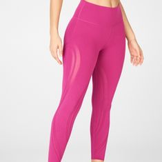 With Curve-Enhancing Details And A Fused Waistband For A No-Fuss Feel, Legging Cut From Most Advanced Fabric Offers Targeted Compression And A Sleek Look. Features Breathable Chafe-Resistant Moisture-Wicking Color: Very Berry We Upgraded Our Sculptknit Leggings With A New, Highly Compressive Waistband That Acts Like Shapewear For Your Tummy (Muffin Top Begone!), While Additional Seams Create An Anti-Unibutt Effect. Plus, There's More Recovery, To Help Retain Its Shape. Light Blue Leggings, Gold Leggings, Cut Out Leggings, Fabletics Leggings, Very Berry, Ankle Length Leggings, Color Block Leggings, Flared Leggings, Green Leggings