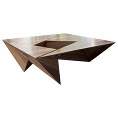 a wooden table that has been designed to look like an airplane