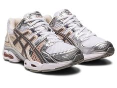 Women's GEL-NIMBUS 9 | White/Oatmeal | Sportstyle Shoes | ASICS Asics Gel Nimbus 9, Gel Nimbus 9, Shoes Asics, Pretty Shoes Sneakers, Kids Converse, Hype Shoes, Asics Shoes, Swag Shoes, Pretty Shoes