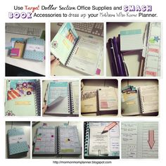 a bunch of different types of notebooks and papers on a desk with text overlay