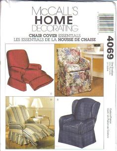 an advertisement for a chair and footstool cover in french, with pictures of the covers