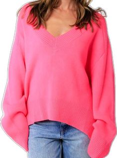 Pink Sweater Cute Oversized Sweater, Cute Oversized Sweaters, Pink Oversized Sweater, Boho Pink, Slouchy Sweater, Pink Boho, Oversized Sweater, V Neck Sweater, Vneck Sweater