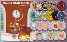 there are many different clocks on the wall