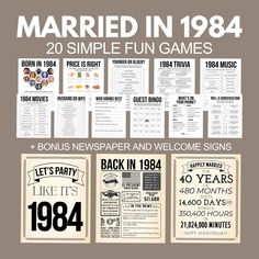 a poster with the words married in 1994 and two different times to go on it