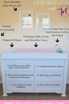 a baby changing table with instructions to make it look like an old dresser or changing table