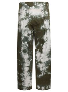 Cargo pants Adjustable drawstring fastening Two front inset pockets Two front cargo pockets Wide leg Tie-dye effect Military green Cotton Regular fitComposition: 100% Cotton Green Tie, Marine Serre, Sneaker Wedge, Jeans Jumpsuit, Yoga Wear, Jeans Brands, Green Cotton, Military Green, Bridal Shoes