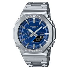 GMB2100AD-2A | G-SHOCK FULL METAL Silver | CASIO Casio Gshock, Stylish Watches Men, Men's Watches Luxury, Premium Watches, Luxury Watch Brands, Watch Winder, Luxury Timepieces, Hot Sneakers, Stylish Watches