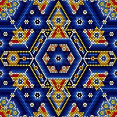 an image of a blue and red pattern with diamonds on the bottom, in different colors