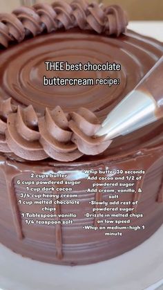 the best chocolate buttercream recipe