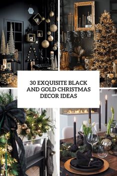 black and gold christmas decor ideas