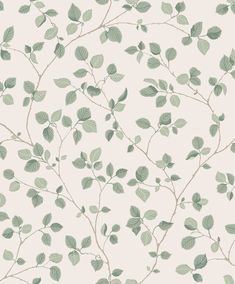 a wallpaper with green leaves on it