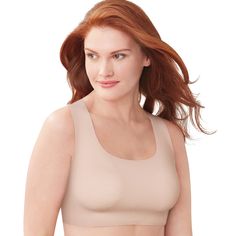 Soft and seemingly weightless Easylite fabric provides seamless support in this comfy, wireless bra. Targeted support zones and removable foam inserts ensure the perfect fit and shape.Click on this INTIMATES & SLEEPWEAR Guide to find the perfect fit and more! Wireless bra SmoothTec® design with flat, fused edges creates a sleek and smooth under clothes Two-ply cups with removable foam inserts, plus targeted support zones for additional shaping Moisture-wicking Cool Comfort® fabric helps keep you Bali Bras, Lounge Bra, Everyday Bra, Wireless Bra, Womens Bras, Pullover Designs, T Shirt Bra, The Next Generation, Next Generation