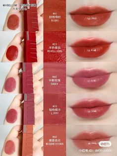 maybelline super stay vinyl ink shades 61 risky 23 revellious 65 saucy 10 lippy 60 mischievous Maybelline Vinyl Ink Lippy, Maybelline Vinyl Ink Swatches, Super Stay Maybelline, Maybelline Lip