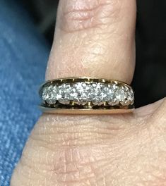 BEAUTIFUL 14K Yellow Gold .42CTW DIAMOND Band Ring Sz 5 This ring is so pretty! Beautifully crafted ring in 14k yellow gold! Gorgeous row of 7 bright round diamonds! 2 - .04 diamonds, 2 - .05 diamonds, 2 - .07 diamonds and 1 - .10 diamond .42CTW Size 5 Weighs 3.3 grams Beautiful condition! Will ship insured/signature confirmation Dazzling Yellow Gold Eternity Band For Promise Ring, Dazzling Yellow Gold Eternity Band As Promise Ring, Dazzling Gold Eternity Band With Prong Setting, Classic Oval Eternity Band With Vs Clarity, Dazzling Gold Eternity Band For Anniversary, Heirloom Gold Diamond Ring With Vvs Clarity, Heirloom 14k Gold Diamond Ring For Anniversary, Classic Gold Diamond Eternity Band, Classic Gold Diamond Ring With Diamond Cut