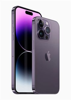 the new iphone 11 pro is shown in purple and black, with two cameras on each side