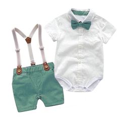 Stylish Baby Boy Clothes Suits Newborn Party Dress Soft Cotton Solid Rmper + Belt Pants Infant Toddler Set Online Wholesale - PrettyKid Baby Boy Birthday Outfit, Toddler Boy Romper, Stylish Baby Boy Outfits, Summer Romper Outfit, Boys Birthday Outfits, Outfit Suit, Gentleman Outfit, Baby Overall, Suspender Pants