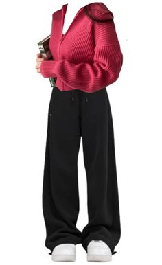 OOTD: Vintage Zip Up Casual Versatile Cardigan + Vintage Solid Color Baggy Sweatpants Versatile Cardigan, Ootd Vintage, Baggy Sweatpants, Spandex Pants, Cardigan Vintage, Cardigan Style, Teacher Outfit, Woman Style, Vintage Cardigan