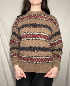 Very cozy and warm vintage Gant grandpa sweater. Vintage Fall Sweater For Cold Weather, Fall Vintage Sweater For Cold Weather, Vintage Wool Sweater With Fair Isle Pattern, Vintage Wool Sweater For Winter, Vintage Fair Isle Sweater For Cold Weather, Cozy Brown Sweater For Winter, Cozy Brown Sweater For Cold Weather, Vintage Wool Sweater For Fall, Cozy Brown Crew Neck Sweater