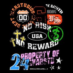 the back of a t - shirt that says property of 24 / 7 / 11