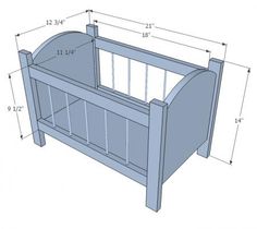 a blue bed frame with measurements for the headboard