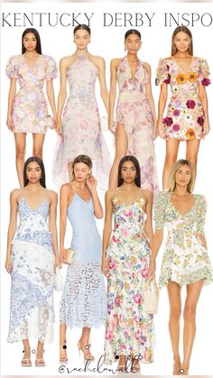 Kentucky Derby outfit Inspo 🏇  These dresses are just darling and would be PERFECT for the race! 💚  #kentuckyderby #derbyparty #kentuckyderbydress #derbydress #kentuckyderbyparty #derbyparty #spring #springdress #floral #floraldress #lacedress #floralmaxi   Follow my shop @rachelawill on the @shop.LTK app to shop this post and get my exclusive app-only content!  #liketkit #LTKSeasonal #LTKparties @shop.ltk https://liketk.it/4DoC8 Kentucky Derby Long Dress, Kentucky Derby Themed Party Outfit, Kentucky Derby Outfit For Women Dresses, Derby Outfits For Women Dresses, Derby Themed Party, Race Dress