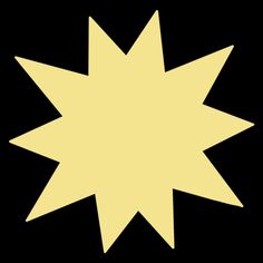 a yellow star on a black background