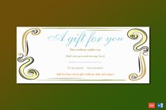 a gift for you card with swirls on it