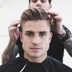 Barber Haircut Styles - Fade with Brush Up Barber Haircut Styles, Haircut Man, Gentleman Haircut, Barber Haircuts, Hipster Haircut, Comb Over Haircut, Barber Haircut, Kevin Murphy, Corte De Cabelo Masculino