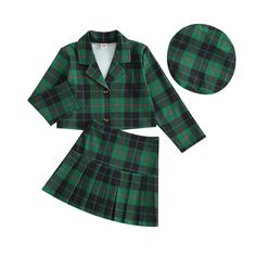 42733633994938|42733634027706|42733634060474|42733634093242 Winter School Sets With Fitted Stretch, Green Skirt For School In Fall, Fitted Sets For School In Fall, Green Fall Skirt For School, Fitted School Sets For Fall, Fitted Green Sets For School, Fitted Green School Sets, Winter School Pleated Skirt, School Uniform Sets With Long Sleeves