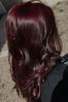 Red Hair Dye On Dark Brown Hair, Black Wine Hair, Dark Red And Blue Hair, Red Hair Caramel Highlights, Red Hair Colour Chart, Scorpio Hair Color, Red Velvet Hair Color With Highlights, Dark Reddish Purple Hair, Black Hair Red Tint