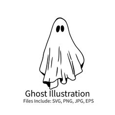 the ghost illustration files include svg, png, jpg, eps