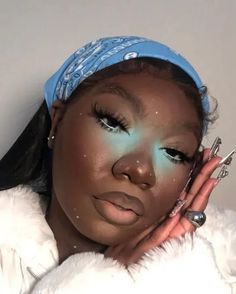 Bright Undereye, Under Eye Makeup, Blue Makeup Looks, Makeup For Black Skin, Cool Makeup Looks, Ethereal Makeup, Unique Makeup, Dope Makeup, Rainbow Bright