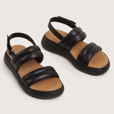 Williams - Black Waterproof Slippers, William Black, Wedge Sneakers, Water Shoes, Dress Sandals, Casual Sandals, Kids Sneakers, Velcro Straps, On Vacation