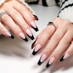 PRICES MAY VARY. 𝗘𝗮𝘀𝘆 𝗧𝗼 𝗨𝘀𝗲: Achieve salon-worthy nails effortlessly with our user-friendly system, designed to pamper your nails in just 5 minutes. Our streamlined process ensures a quick and seamless manicure experience, allowing you to indulge in luxurious self-care without sacrificing precious time. 𝗗𝗶𝘃𝗲𝗿𝘀𝗲 𝗖𝗼𝗹𝗼𝗿𝘀 𝗮𝗻𝗱 𝗥𝗶𝗰𝗵 𝗗𝗲𝘀𝗶𝗴𝗻: Immerse yourself in a world of vibrant hues and intricate designs with our diverse range of products. Each item boasts a spectr Black Nail Design, Tip Nail Designs, Nails Acrylic Coffin, French Tip Nail Designs, Coffin Press On Nails, Fake Nails With Glue, Acrylic Coffin