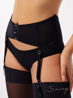 Set sights on U. Our See Thru U Garter Belt features adjustable straps, soft boning, and a statement hook-and-eye front closure. Garter Belt Outfits, Garter Stockings, Garters And Stockings, Suspenders For Women, Savage X Fenty, Lovely Legs, Black Pantyhose, Pretty Lingerie, Future Fashion