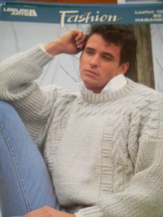 Habanera, Leisure Arts Pattern Leaflet #1307, 1985 Aran Sweaters, Aran Knitting, Aran Jumper, Aran Knitting Patterns, Jumper Patterns, Aran Sweater, Vogue Knitting, Knitting Instructions, Knitting Magazine