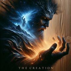 the creation movie poster with an image of a man holding his hands out