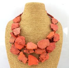 🌟We will package your necklace with beautiful silk bag.(Random color ) ♥Material: Turquoise  ♥Model:TN03 ♥ Beads Size: 25x35mm  (Approx) ♥Necklace Length:20-21 inches ♥ Shape:Slab ♥ Color:  Orange ♥ Body: please look at picture ♥All measurements approximate ♥After we receive your order, we will choose the best quality pearl design necklaces, bracelets, and earrings for you. ♥We can customize necklaces, bracelets, or earrings for every pearl in our store. ♥If you have any special requirements, please contact me directly. ----------------------------------------------- 📢 Delivery Time: ❤Normally, your package will be shipped within 2 working days (excluding holidays in China). ❤The normal shipping time is approximately 2-4 weeks. ❤The shipping time for Express is approximately 5-7 working Chunky Turquoise Necklace, Handmade Beaded Necklace, Turquoise Statement Necklace, Western Necklaces, Gift For Mom Christmas, Pearl Necklace Designs, Pearl Necklace Wedding, Pearl Jewelry Wedding, Turquoise Bead Necklaces