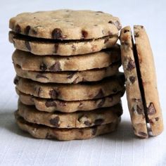 a stack of cookies sitting on top of each other