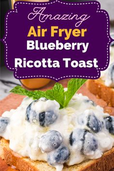 This Roasted Blueberry Toast topped with Whipped Ricotta is the perfect blend of fresh flavors, making it an easy and delightful breakfast for the summer! Enjoy it alongside a cup of coffee for a truly wonderful morning experience. Summer Breakfasts, Honey Ricotta, Blueberry Toast, Blueberry Honey, Whipped Ricotta, Ricotta Toast, Blackstone Grill, Summer Breakfast