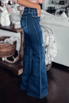 These jeans feature a unique asymmetric design with stylish distressed detailing. Size Chart (INCH) Sizes Hip Inseam Bottoms Waist Outseam Relax Relax Relax Relax Relax 6 36.4 31.7 21.5 27.8 42.1 8 37.4 31.9 22.0 28.7 42.5 10 38.4 32.1 22.6 29.7 42.9 12 40.0 32.3 23.5 31.5 43.3 14 41.5 32.4 24.4 33.3 43.7 16 43.5 32.6 25.5 35.2 44.1 18 45.5 32.7 26.6 37.4 44.5