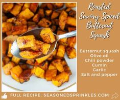 a spoon full of buttered sugary spiced butternut squash