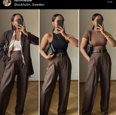 Cute Work Outfits Winter Business Casual, Autumn Work Outfits Black Women, 2023 Casual Style Trends, Shoes For Corporate Attire, Trouser With Sneakers Women, Work Outfits With Flare Pants, Nude Work Outfit, Fall Outfits Women Black Woman Work, Summertime Office Outfits