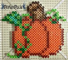 an image of a pumpkin made out of perler beads